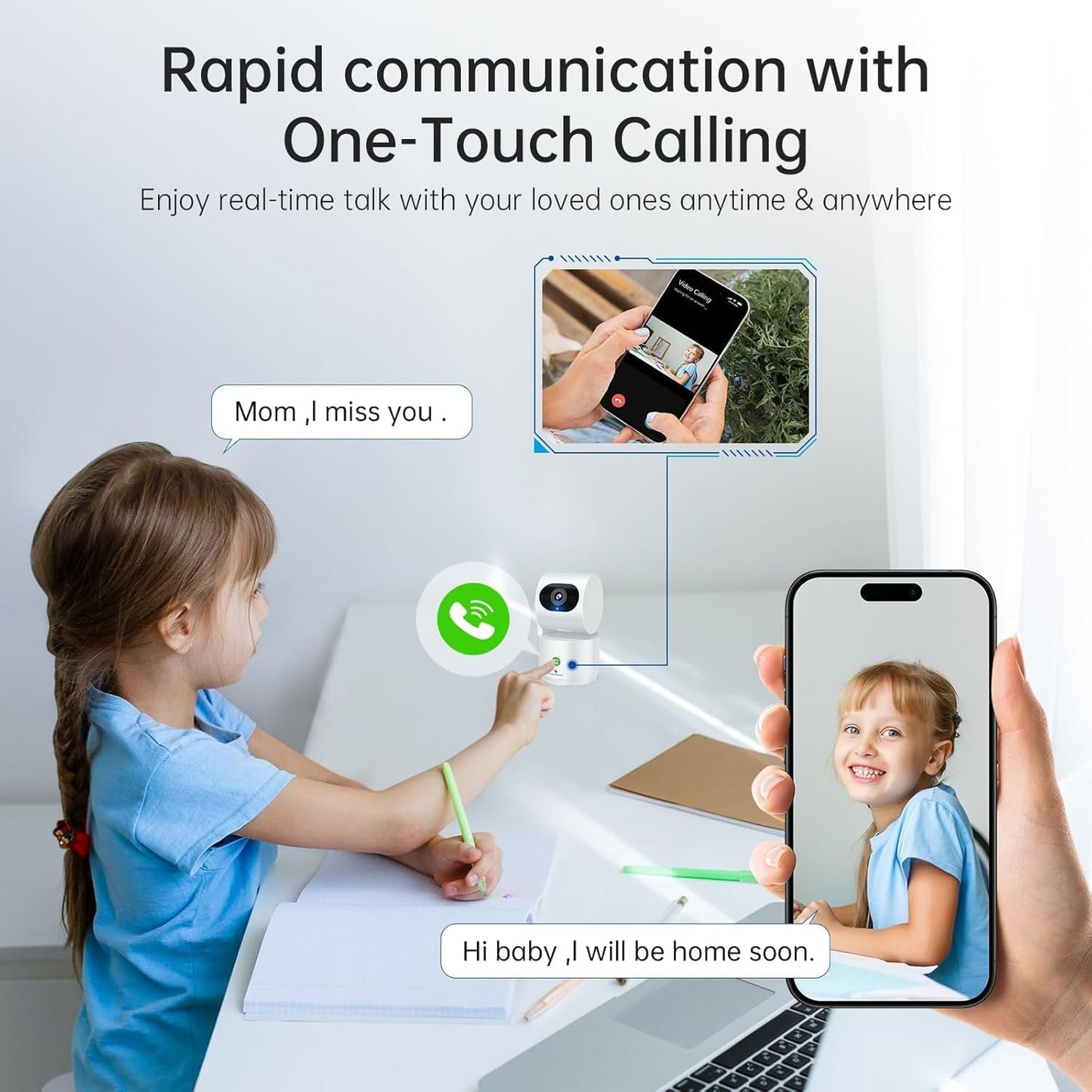 <Dual-Band WiFi> Y3 Baby & Pet Indoor Security Camera, 2K HD Symynelec Camera