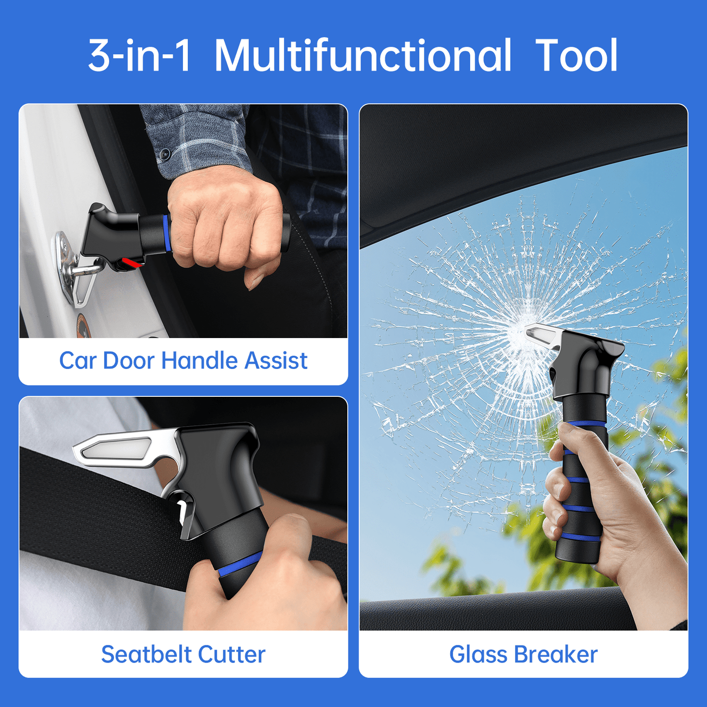SYMYNELEC Car Door Handle for Elderly: Non-Slip Grip and Sturdy Assist Support - Fits Most Vehicles for Easy Getting in and Out of Car - Helpful for Seniors Handicapped Pregnant Women Children 2Packs
