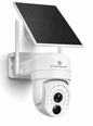 SYMYNELEC 2.4/5GHz Solar Security Camera Wireless Outdoor, 100% Wire-Free | No Monthly Fee, 360° Pan/Tilt, 2K Night Vision, Person Detection, 2-Way Talk, Siren Spotlight Weatherproof Cloud/SD Storage