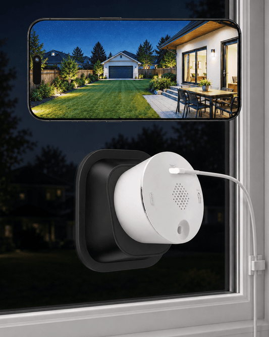 Gosulub Window Cameras for Home Security: Indoor Camera for Outdoor Monitoring with 2K Full Color Night Vision Motion Human Vehicle Detection Easy Installation